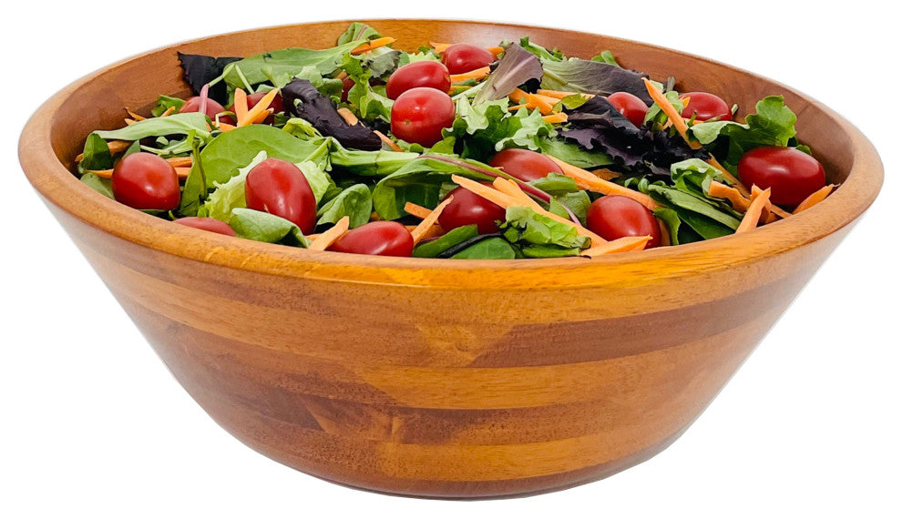 3 Piece Wood Salad Bowl Set, Large