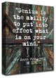 Ready2Hangart F Scott Fitzgerald, Genius By Olivia Rose Canvas Art , 16" H
