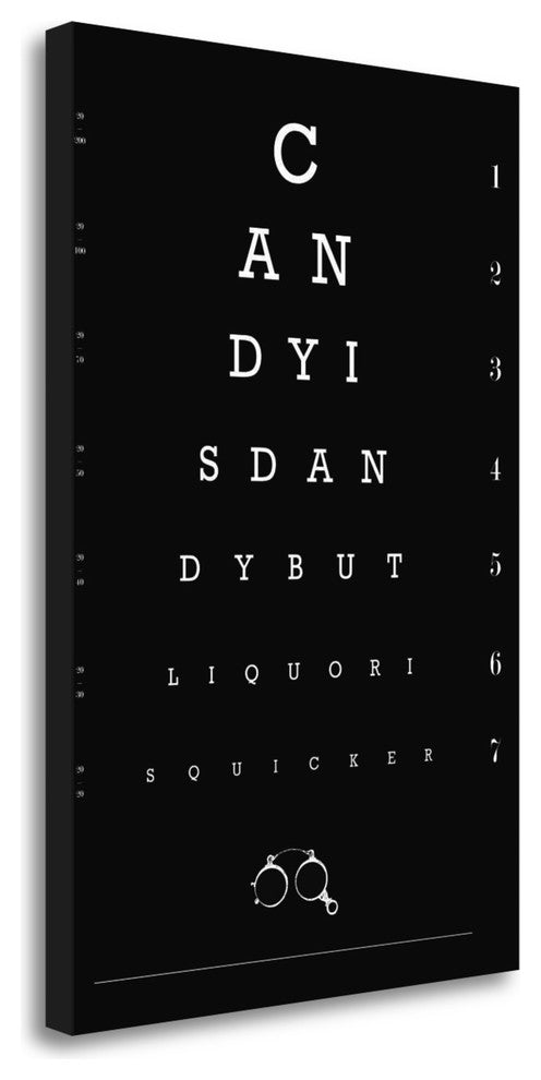 "Eye Chart Candy" By Fig-Melon Press, Giclee Print on Gallery Wrap Canvas