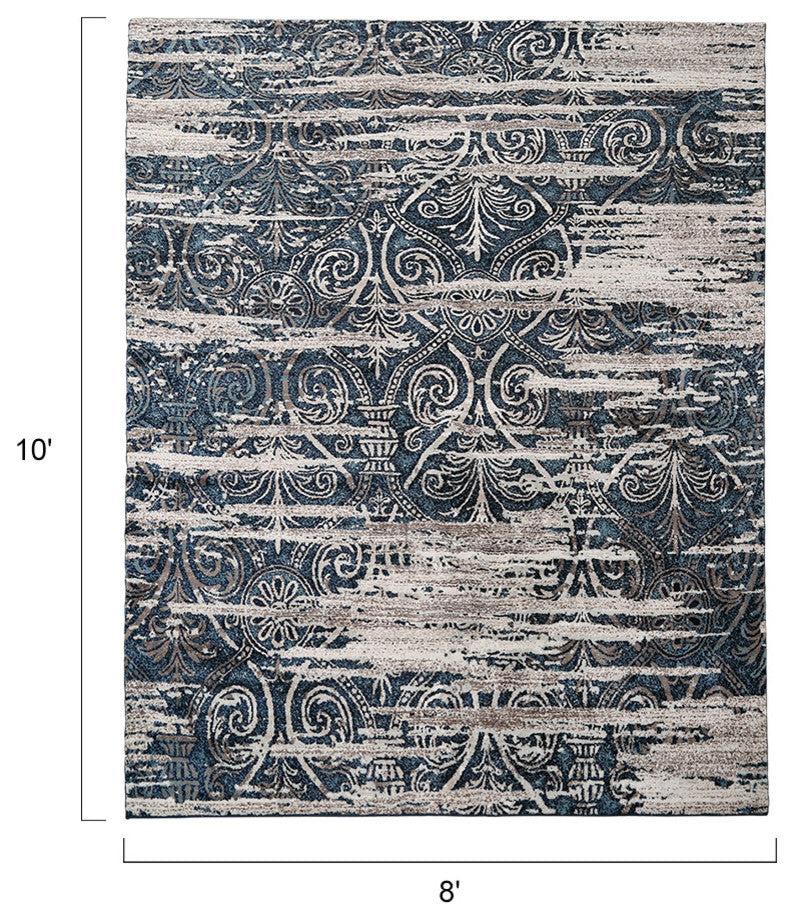 LNC Mat Indoor Distressed Vintage Abstract Area Rug, 8' X 10'