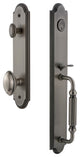 Arc 1-Piece Dummy Handleset, F Grip and Eden Prairie, Antique Pewter, 848546