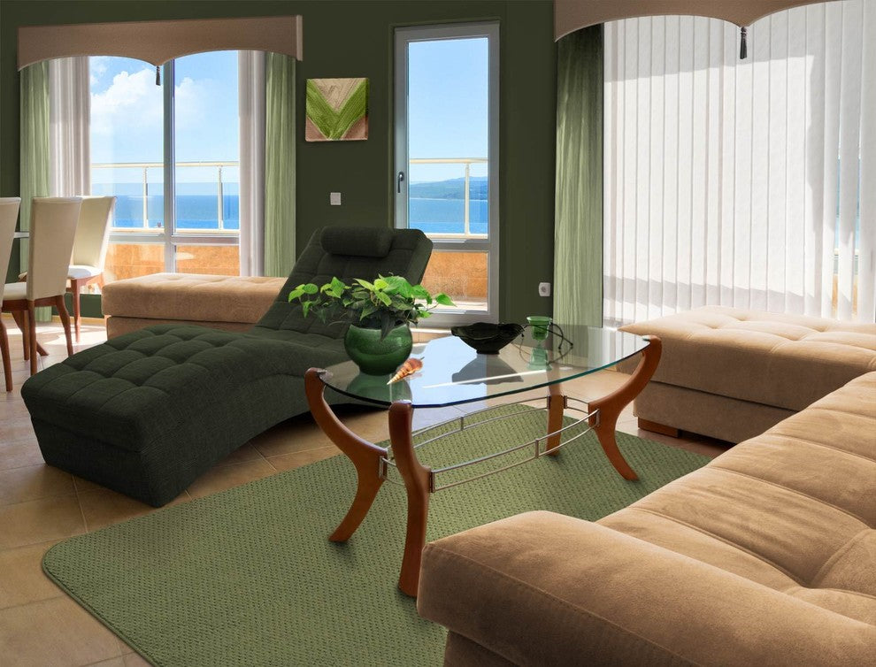 Skid-Resistant Area Rug Olive Green, 6'x8'