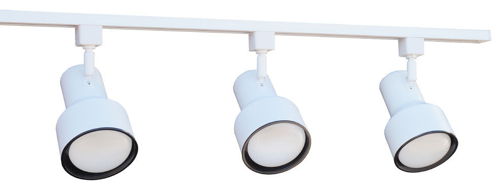 NICOR 4 Ft. Track Lighting Kit with Three 75W Track Light Heads in White