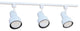 NICOR 4 Ft. Track Lighting Kit with Three 75W Track Light Heads in White