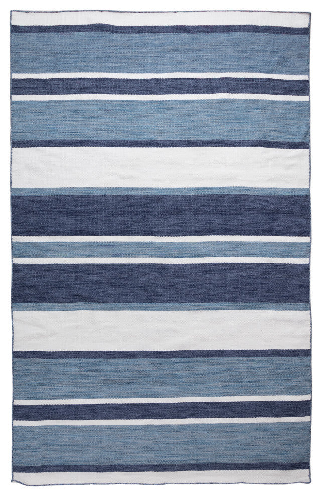 Sorrento Boat Stripe Indoor/Outdoor Rug, Navy, 7'6"x9'6"