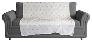 Simple Heart Pattern 50"x60" Coral Fleece Blanket