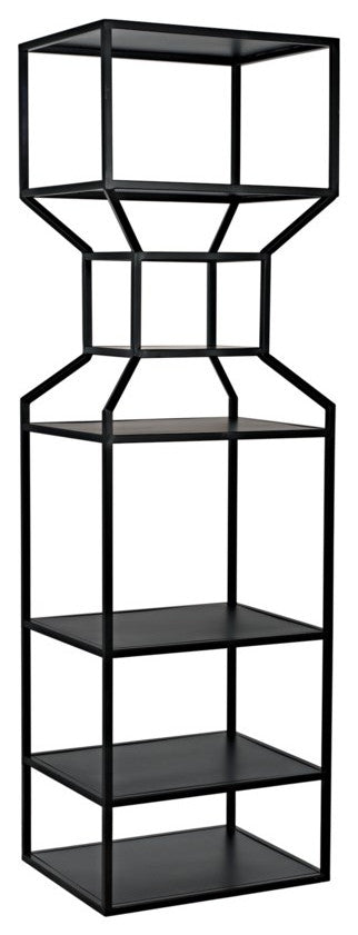 Downtown A Bookcase, Black Metal