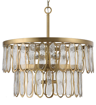 Uttermost 21586 Aurelie 9 Light 28"W Pendant - Antique Brass