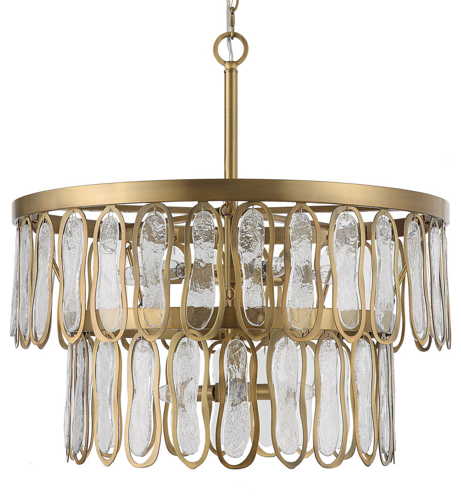 Uttermost 21586 Aurelie 9 Light 28"W Pendant - Antique Brass