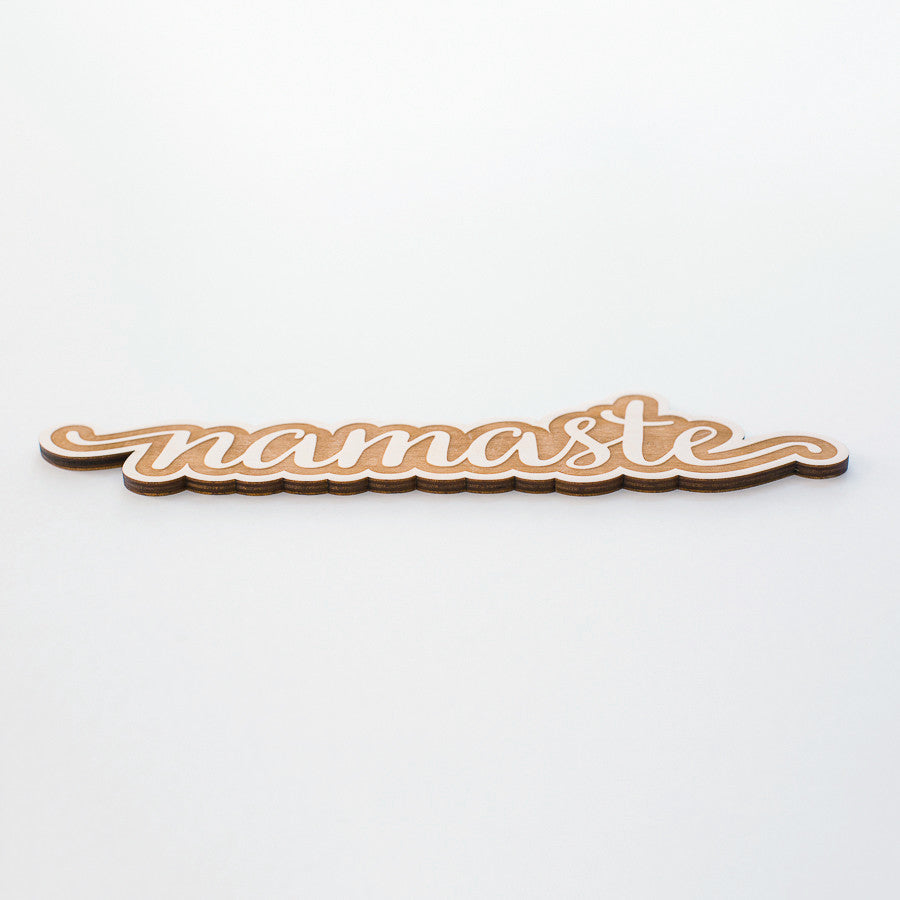 Namaste Wood Sign, 24"x8"