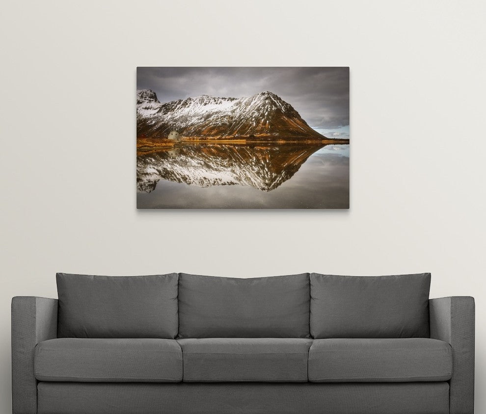 "Mountain Reflected" Wrapped Canvas Art Print, 48"x32"x1.5"