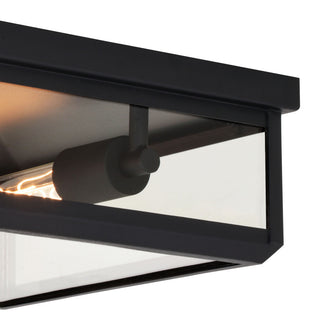 Kinzie 12" 2 Light Flush Mount Textured Black