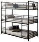Reston Metal Triple Bunk Bed, Twin Triple