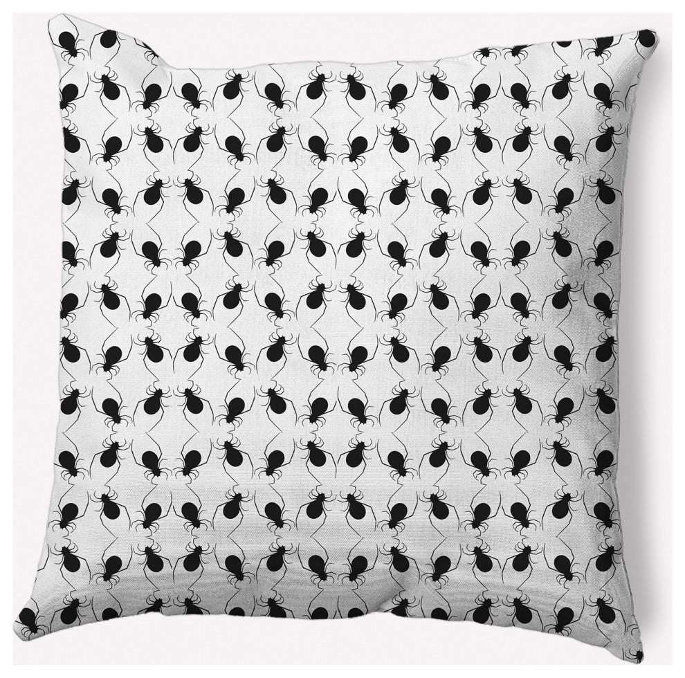20" x 20" Spider Cluster Indoor/Outdoor Polyester Throw Pillow, White