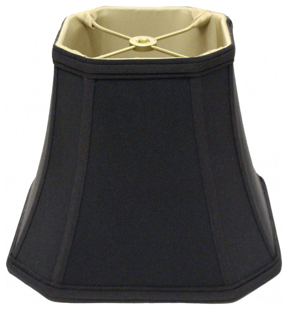 10" Black With Bronze Lining Slanted Square Bell No Slub Lampshade