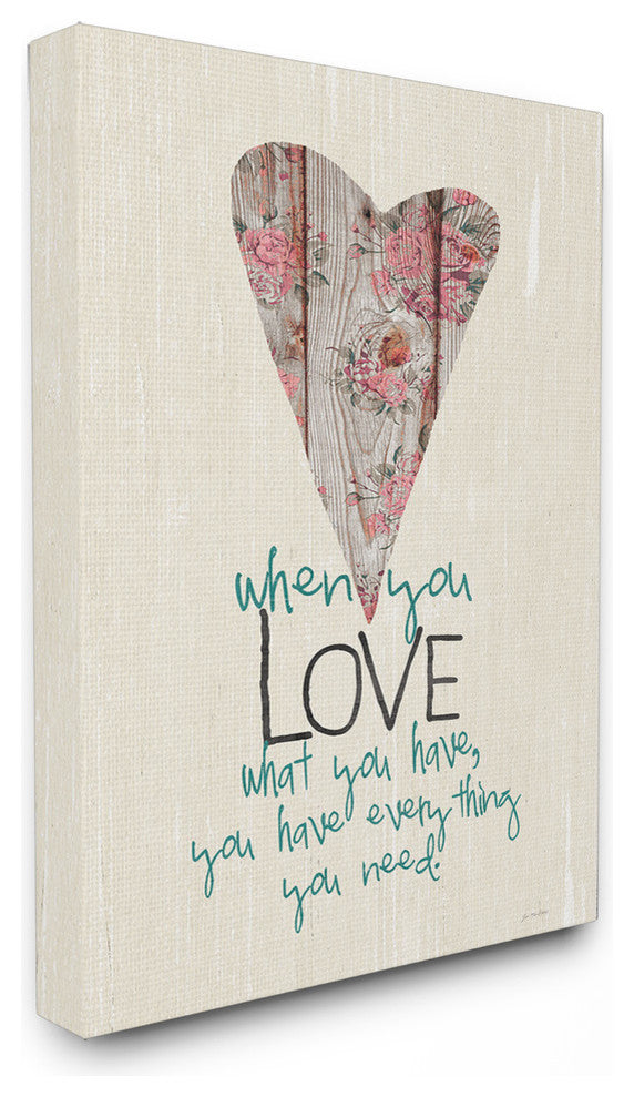 "You Have Everything You Need Typography" 30x40, XXL Stretched Canvas Wall Art