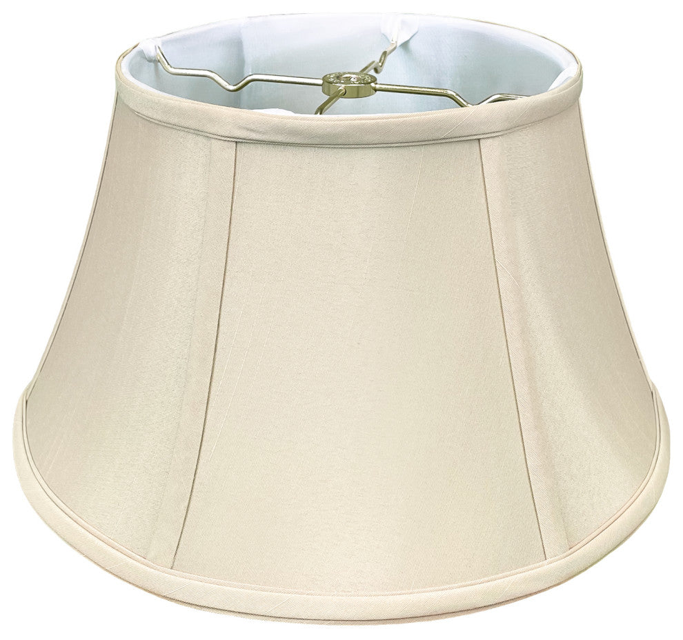 Royal Designs Shallow Drum Bell Bouillotte Lamp Shade, Beige, 9.5x15x8, Single