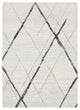 Elaziz Modern Gray, White Area Rug, 2'x3'