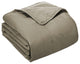 Cottonpure 100% Sustainable Cotton Filled Blanket, Sesame, Twin
