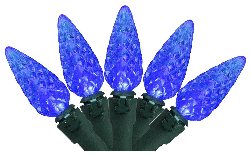 Set of 70 Blue LED C6 Christmas Lights