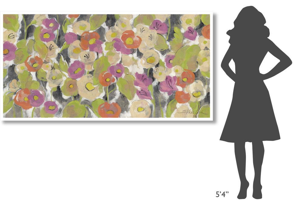 "Velvety Florals" Digital Paper Print by Silvia Vassileva, 74"x38"