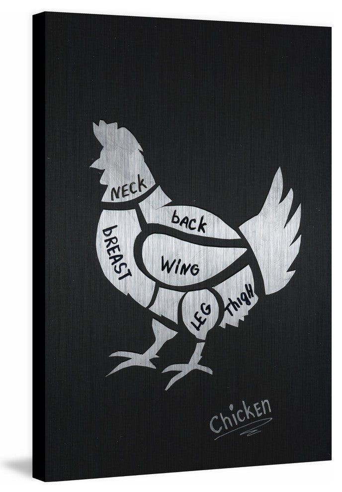 "Chicken Formation" Painting Print on Brushed Aluminum, 16"x24"