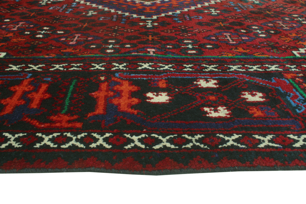 Fine Vintage Distressed Amie Red/Charcoal Rug, 6'9x10'0