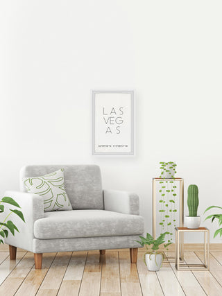 "Las Vegas Coordinates" Framed Painting Print, 20x30
