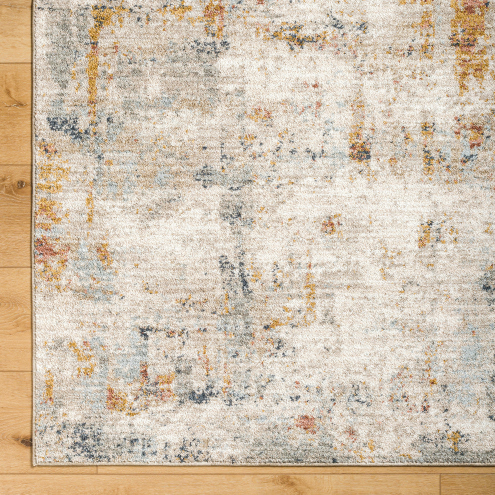 Surya Beckham BCM-2309 Machine Woven Area Rug, Off-White, 7'10" x 10'2"