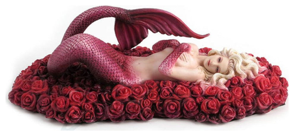 Sea Of Roses Mermaid Statue by Selina Fenech