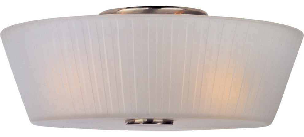 Maxim Lighting Finesse 3-Light Flush Mount Satin Nickel - 21500FTSN