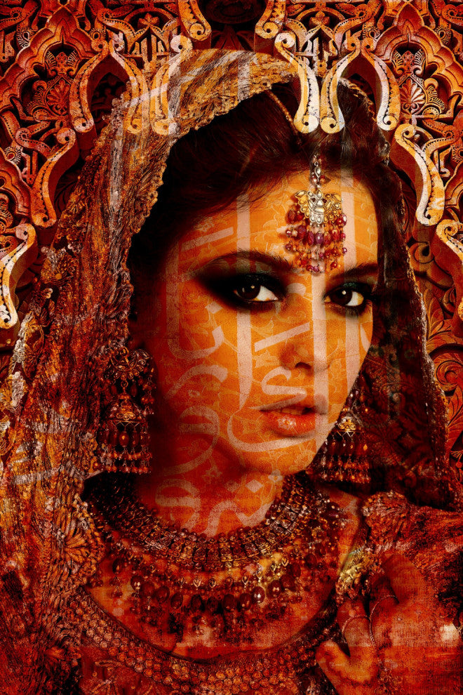 Orange Woman Photographic Artwork | Andrew Martin Arabella Touched, 39" X 59"