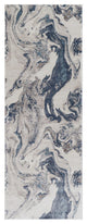 Surya Tibetan TBT-2319 2'7"x7'7" Rug, Navy/Denim/Light Gray/White