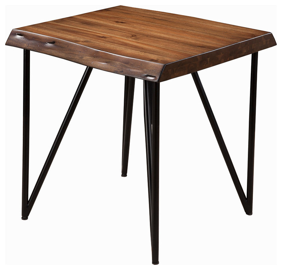 Live Edge End/Lamp Table, Light Walnut