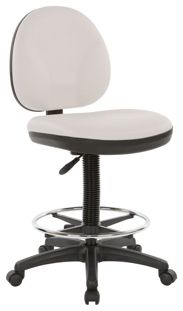 Sculptured Seat and Back Drafting Chair, Icon Taupe, Snow