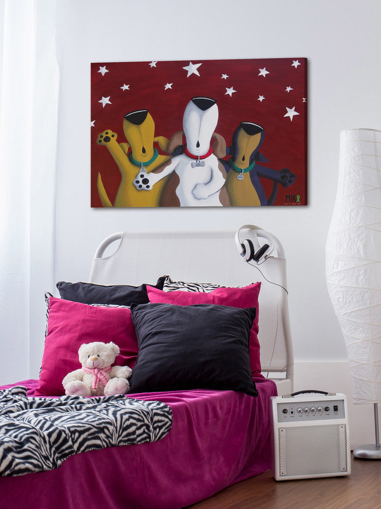 Marmont Hill, "Not so Silent Night" by Mike Taylor on Wrapped Canvas, 18x12