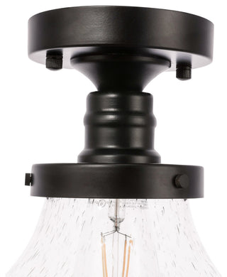 Elegant Lighting LD6240 Lyle 1 Light 11"W Semi-Flush Ceiling - Black