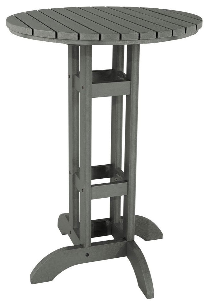 Round 30" Diameter Bar Dining Table, Coastal Teak