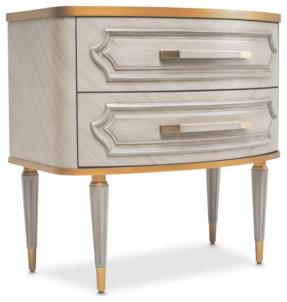 St. Charles 2-Drawer Nightstand, Dove Gray