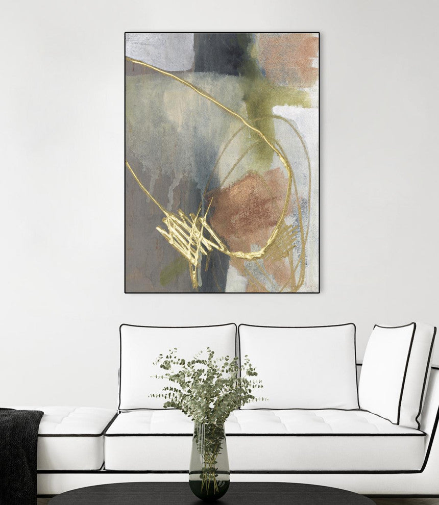 "Burnished Loops II" Framed Canvas by Giant Art 30"x40"