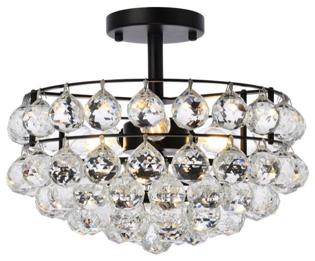Seren 14" Flush Mount, Black