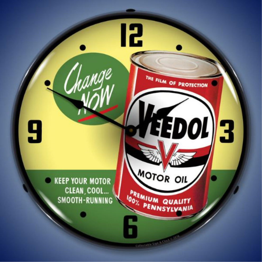 1612694 Veedol Oil Change Now Clock