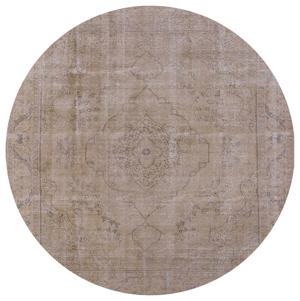 Ahgly Company Indoor Round Mid-Century Modern Area Rugs, 3' Round