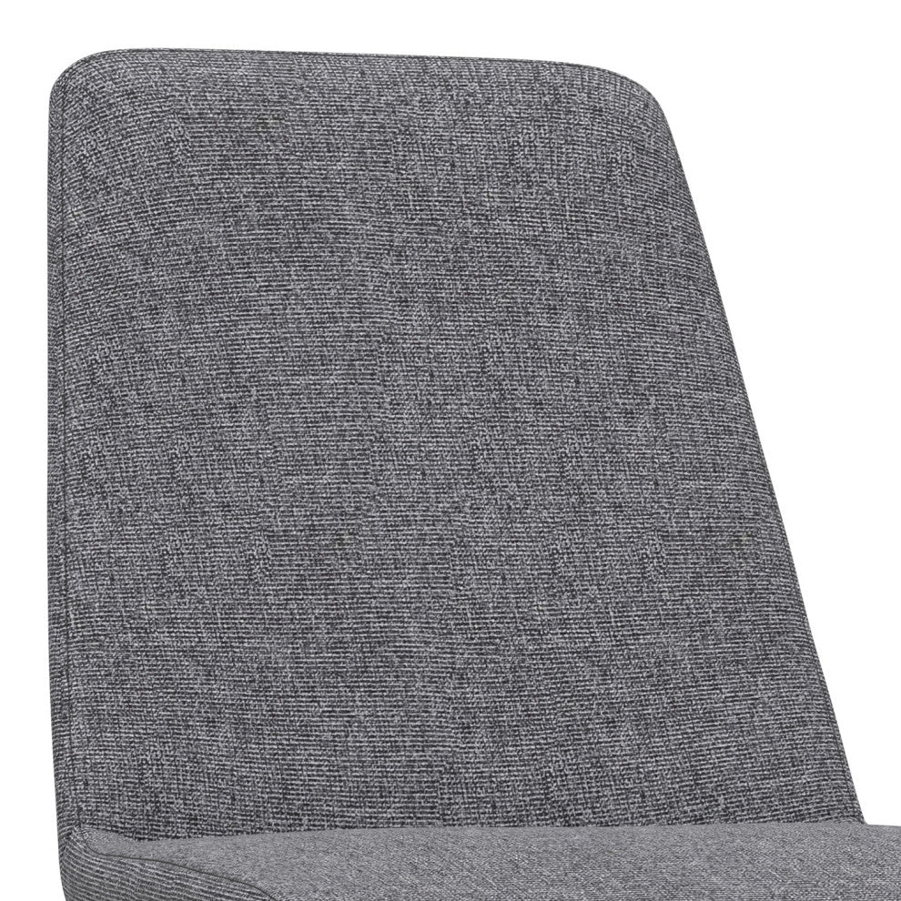 Corina Dining Chair (Set of 2) in Grey Linen Look Fabric