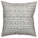Grey Tribal Pattern 20x20 Throw Pillow