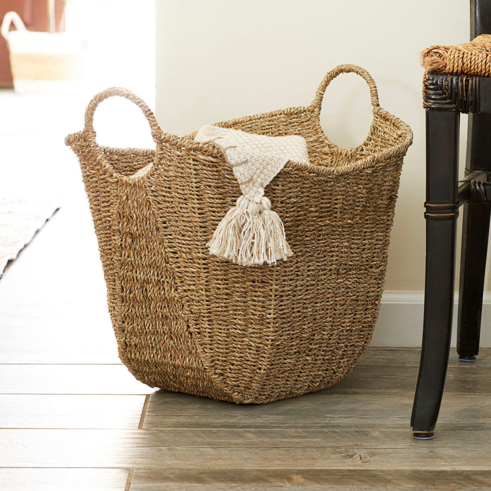 Natural Seagrass Basket With Handles