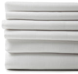 1800 Count 6-Piece Egyptian Cotton Deep Pocket Sheets, White, Full / Double