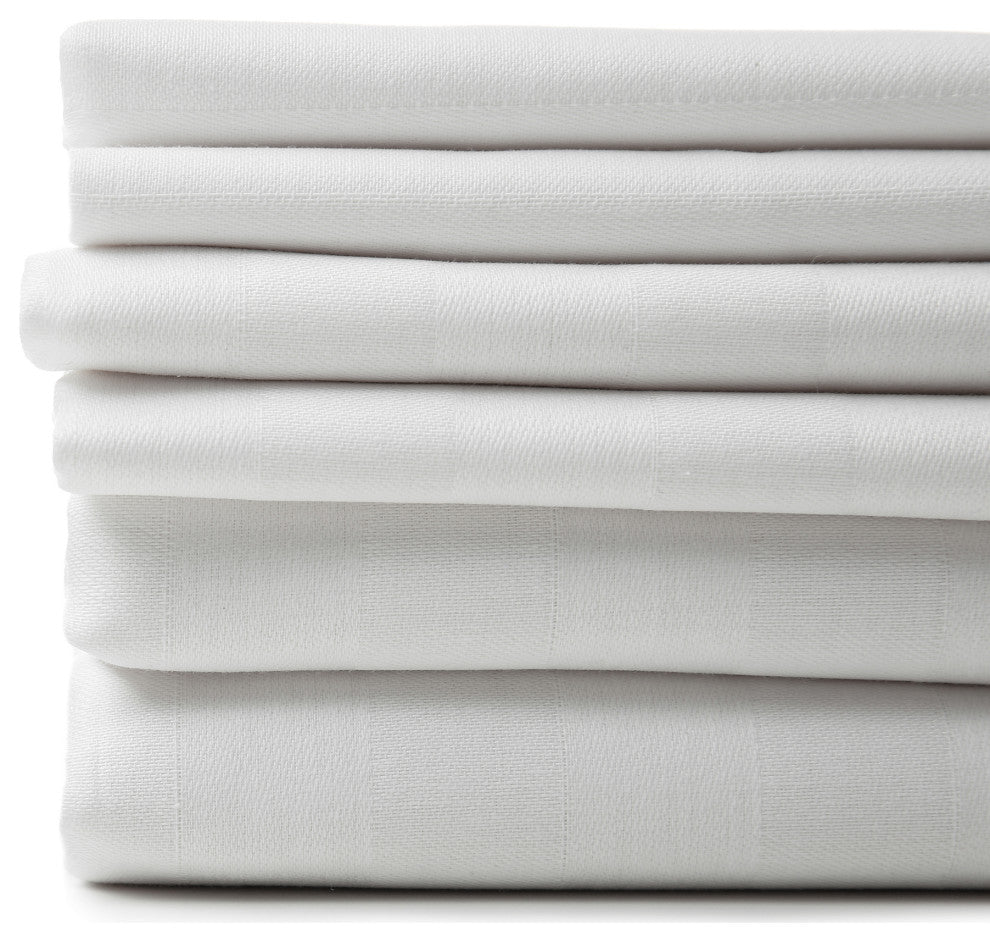 1800 Count 6-Piece Egyptian Cotton Deep Pocket Sheets, White, Full / Double