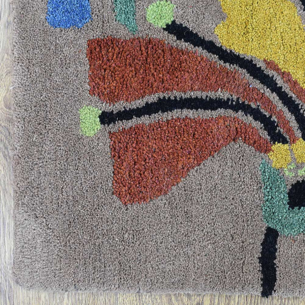 HAND TUFTED WOOL ECO-FRIENDLY AREA RUGS ECO-FRIENDLY AREA RUGS -  Camel, Floral