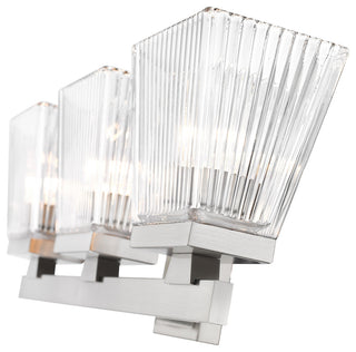 Zlite 1936-3V-BN 3-Light Vanity, Clear